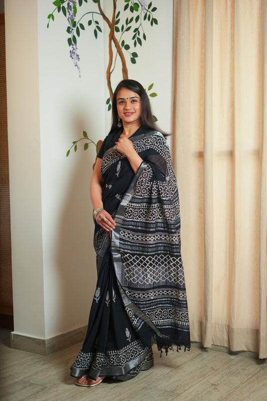 Linen Cotton Saree