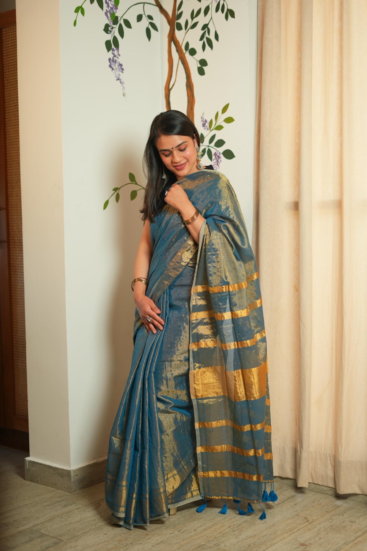 Linen Tissue Saree