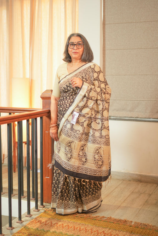 Linen Cotton Saree
