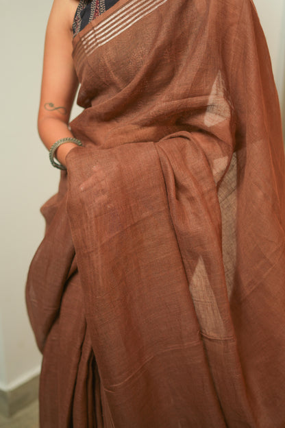 Linen Cotton Saree