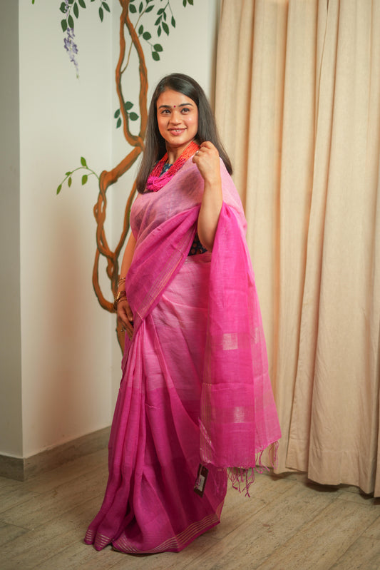 Linen Cotton Saree