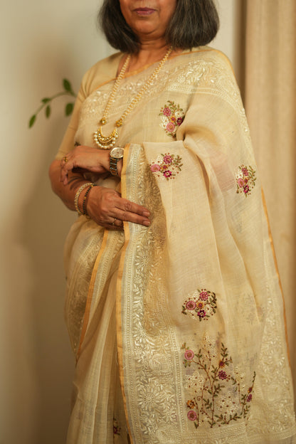 Jute Linen Saree
