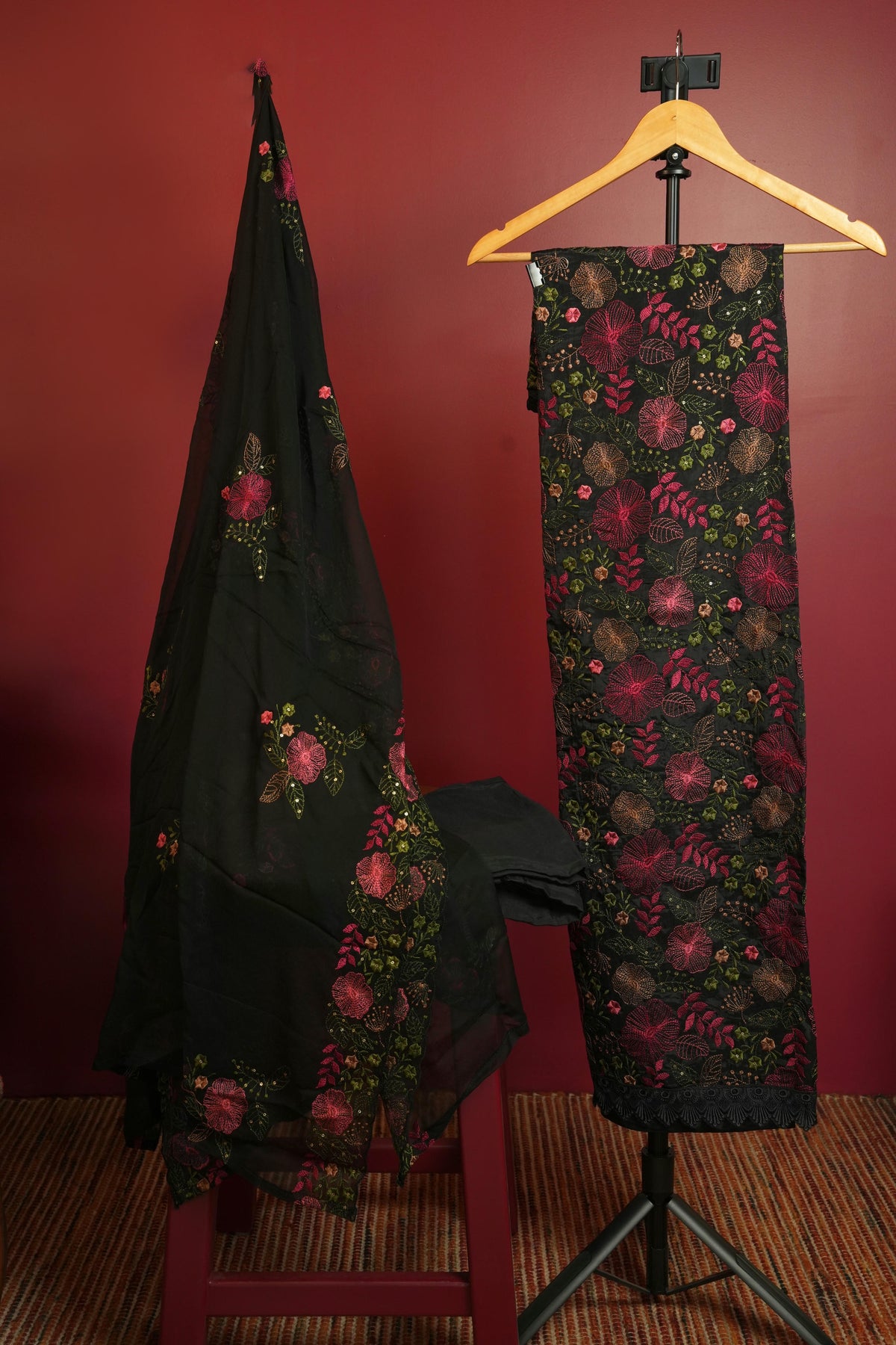 Chanderi silk 3 pcs suit